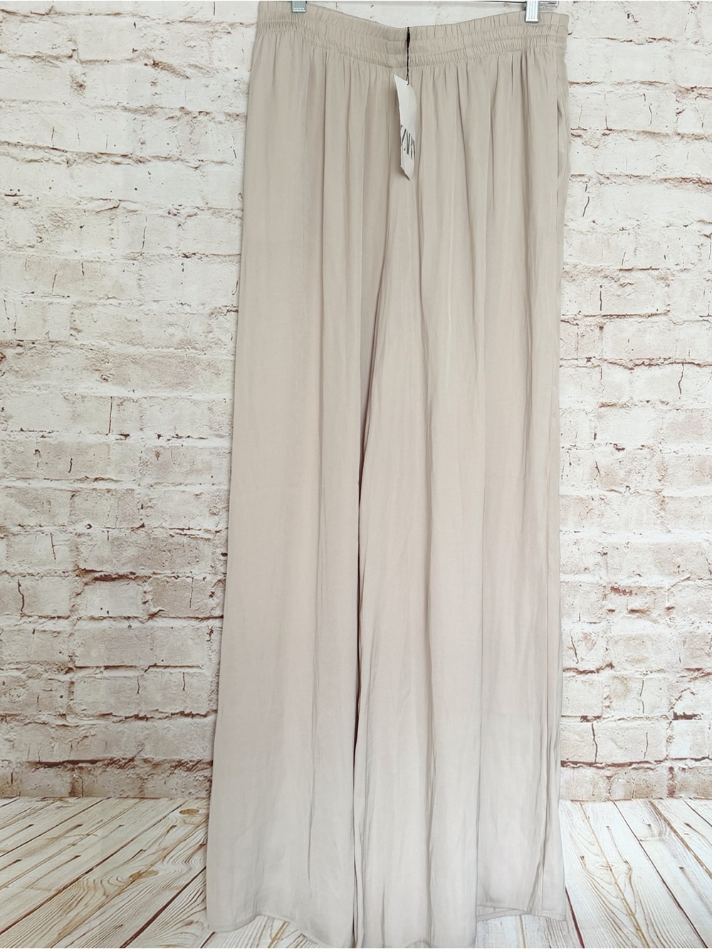 Zara satin wide leg pants